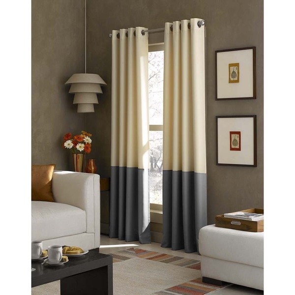 Kendall Color Block Grommet Curtain