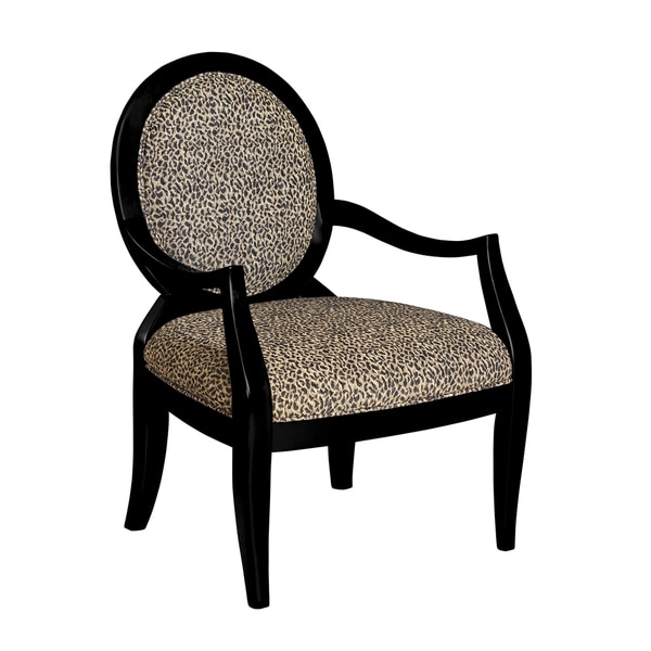 Powell Zinnia Leopard Oval Back Accent Chair