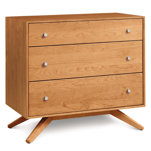 Astrid 3 Drawer Modern Chest in Natural Wood