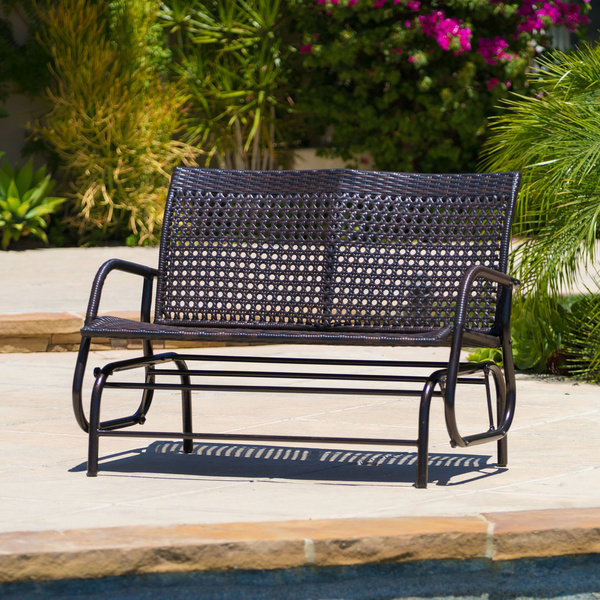 Maui Outdoor Swinging Bench by Christopher Knight Home