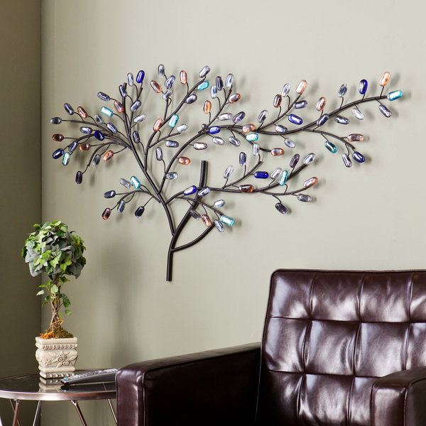 Harper Blvd Willow Multicolor Metal/ Glass Tree Wall Sculpture