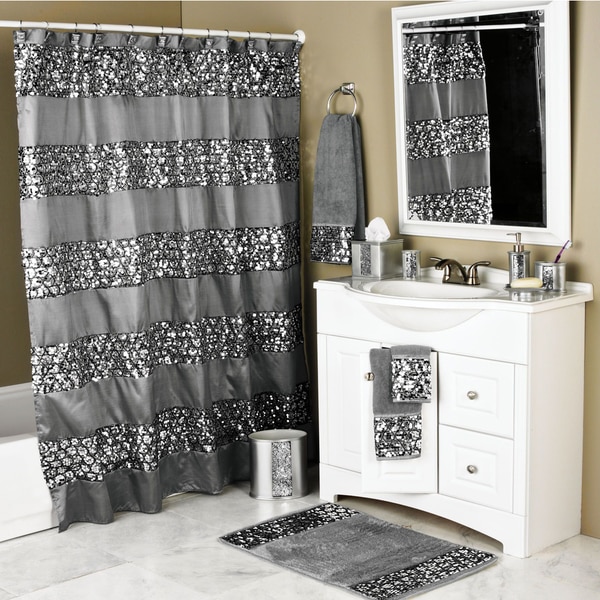 Luxury Shower Curtain and Hooks Set Or Separates