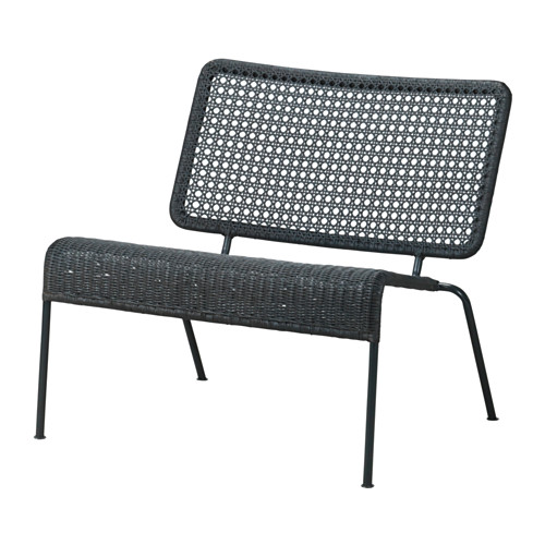 VIKTIGT paper cord black lattice chair
