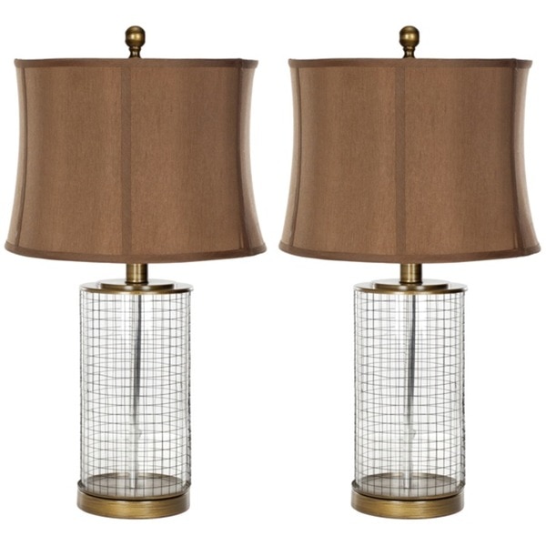 Safavieh  Glass Cage Table Lamps (Set of 2)