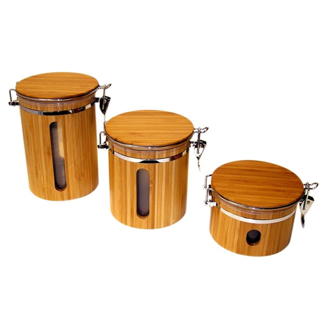 Le Chef Airtight Bamboo Storage Canisters
