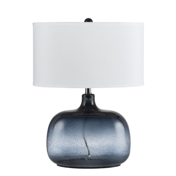 Christi Blue Glass 150-watt 3-way Table Lamp