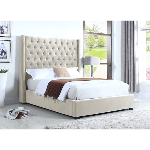 High Profile Upholstered Platform Bed 