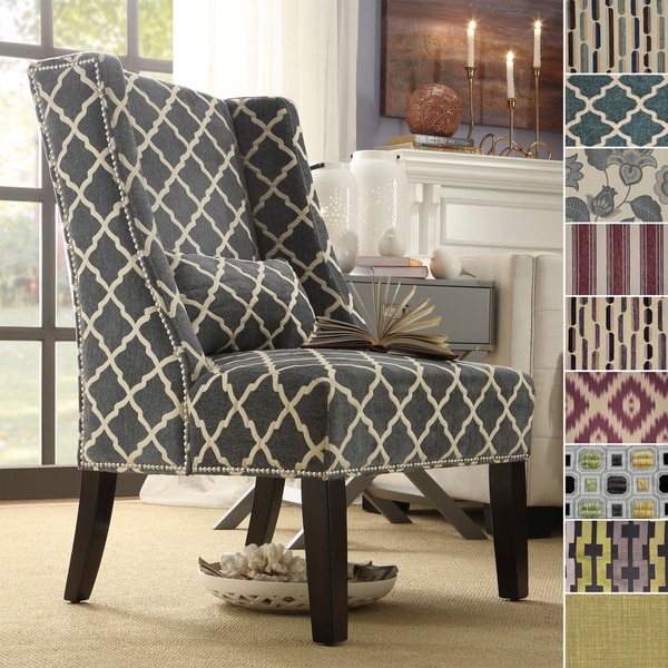 Dorchester Wingback Nail Head Accent Chair 