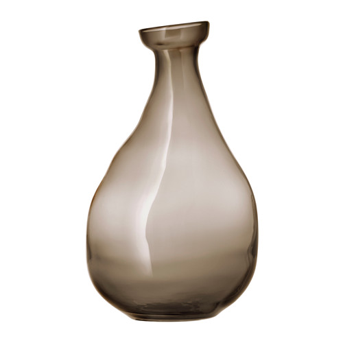 VÃ…RVIND warped mouth-blown brown glass vase