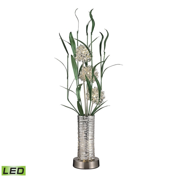 Dimond Windbear Contemporary Floral Display Silver Floor Lamp