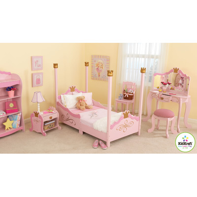 Princess Toddler Four Poster Customizable Bedroom Set 