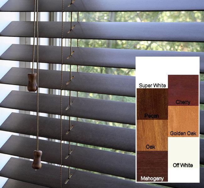  Real Wood 16-inch Wide Window Blinds