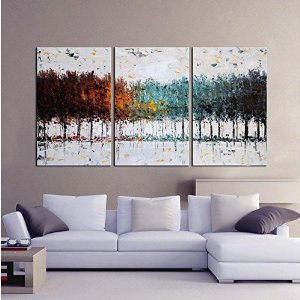 Colorful Forest Abstract Art 100% Hand Painted