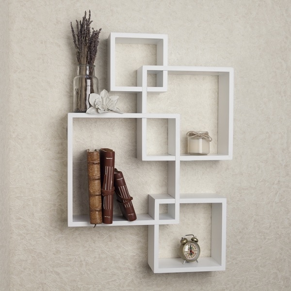 Danya B Intersecting Cube Shelves - White