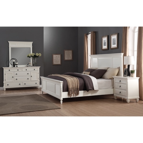 White 4-Piece Queen-size Bedroom Furniture Set
