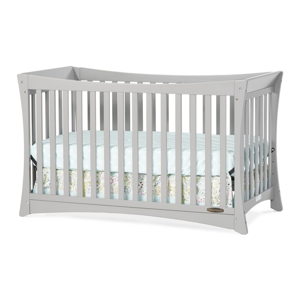 Child Craft Parisian 3-in-1 Stationary Crib in Cool Grey