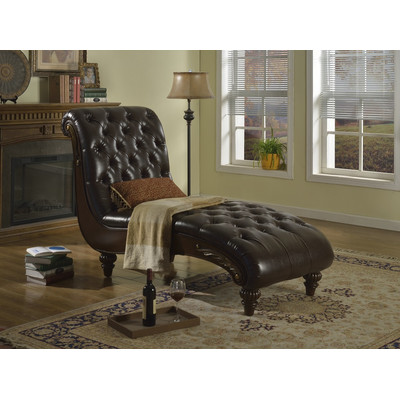 Bellini Leather Chaise Lounge by Meridian Furniture USA