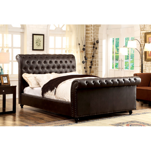 Ashton Transitional style inspired design Sleigh Bed by Hokku Designs