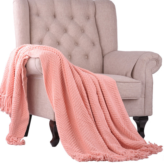 Sidon Tweed Knitted Throw Blanket