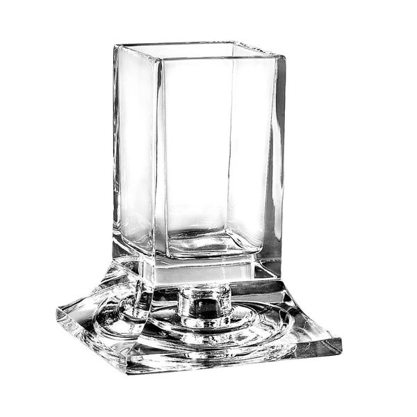 Majestic Gifts Square Clear Crystal Swab Holder
