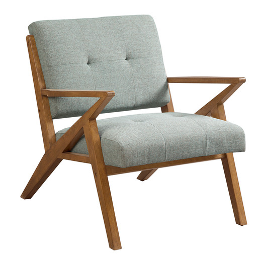 Rocket Lounge Chair with Light Blue Upholstery by Ink + Ivy