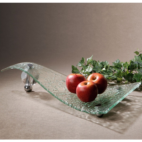 Zorb Textured Glass Tray