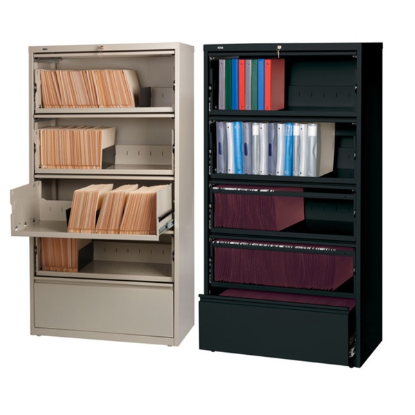 Hirsh 36-inch 5-drawer Lateral with Roll-out Shelves