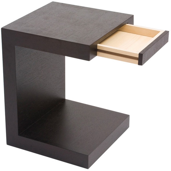  Espresso C-Shaped End table