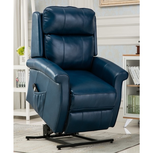 Navy Blue Traditional Lift Chair
