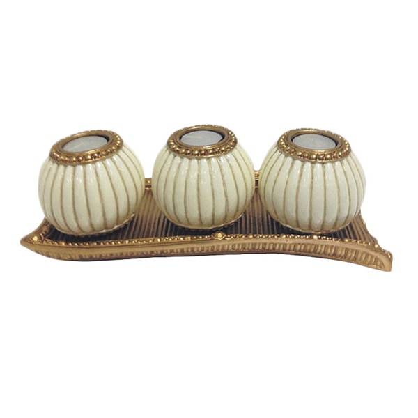 Desiree Collection Four Piece Tray With Three Orb Set
