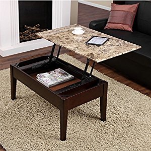 Dorel Living Faux Marble Lift Top Coffee Table