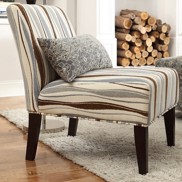 Peterson Vertical Wavy Stripe Slipper Chair