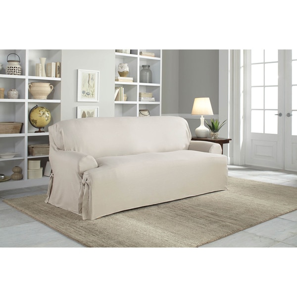 Tailor Fit Relaxed Fit Cotton Duck T-cushion Sofa Slipcover
