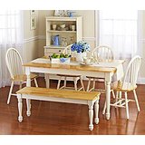 Dinning Set in Stained Oak with White Finishing By Fortune Bliss US 