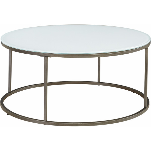 Circular minimalist white coffee table
