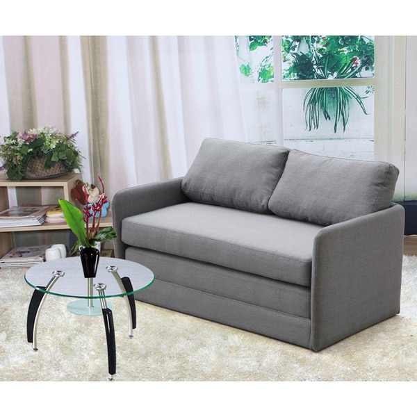 Kathy Reversible 5.1 inches Foam Fabric Loveseat and Sofa Bed
