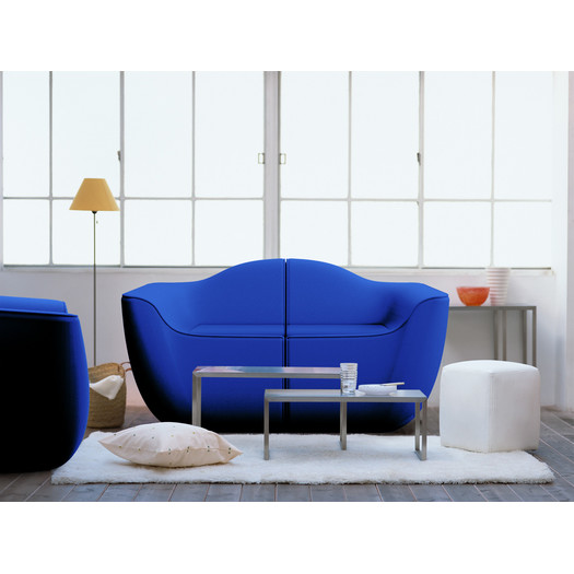 Loveseat by OMO Modern Twill Upholstery Available in Several Colors