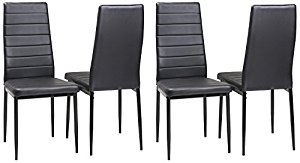  Stylish Design Luxurious Dining Chairs ,Kitchen Furniture ,Black,Set of 4