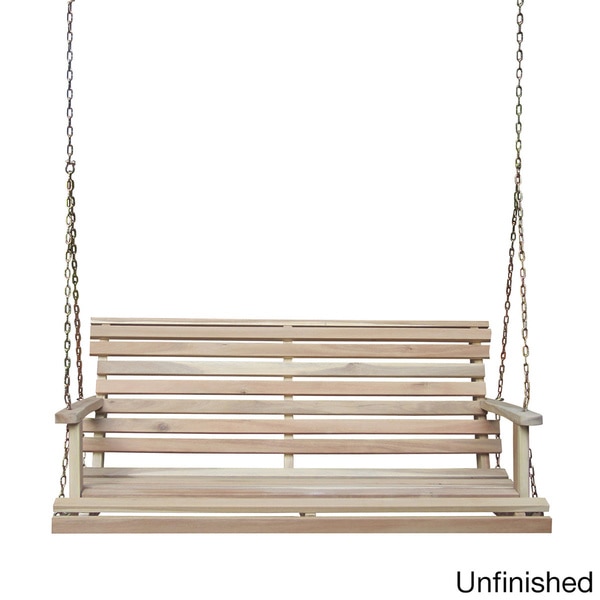 Acasia Wood Bench Swing with Chain