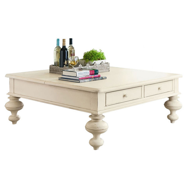 White Linen Colored Coffee Table