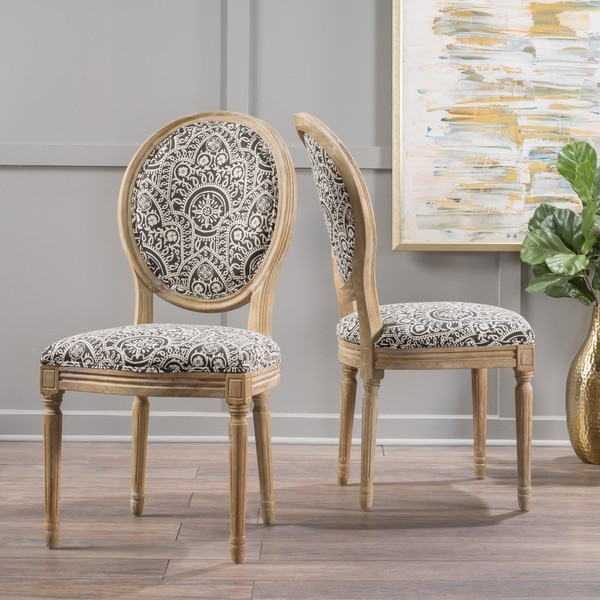Phinnaeus Patterned Fabric Dining Chair 