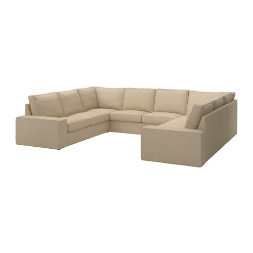 KIVIK Sofa, U-shaped, 8-seater, Isunda beige