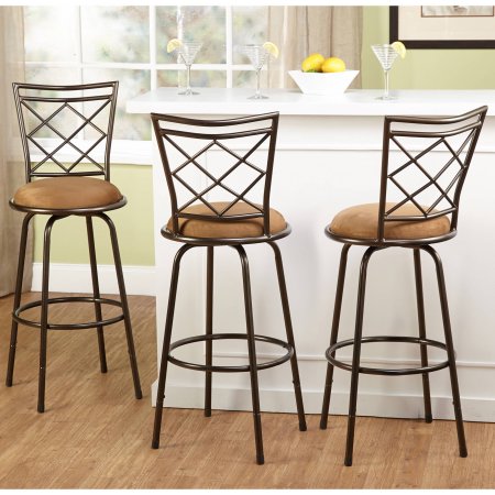  Avery Ajustable High Barstools, Available in Multiple Colors, Set of 3 Chairs