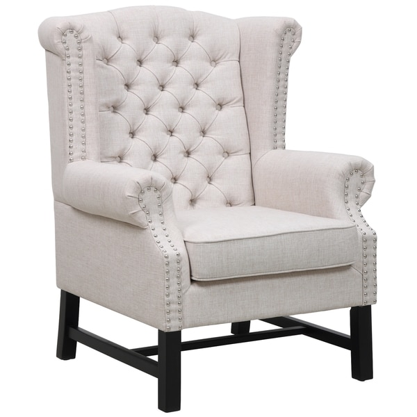 Fairfield Beige Linen Club Chair
