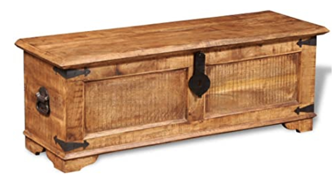Mango Wood chest with rustic latches