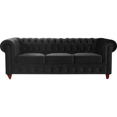 Black Velvet Chesterfield sofa 