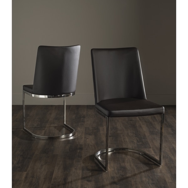 Safavieh Mid-Century Dining Parkston Modern Brown Side Chairs (Set of 2)
