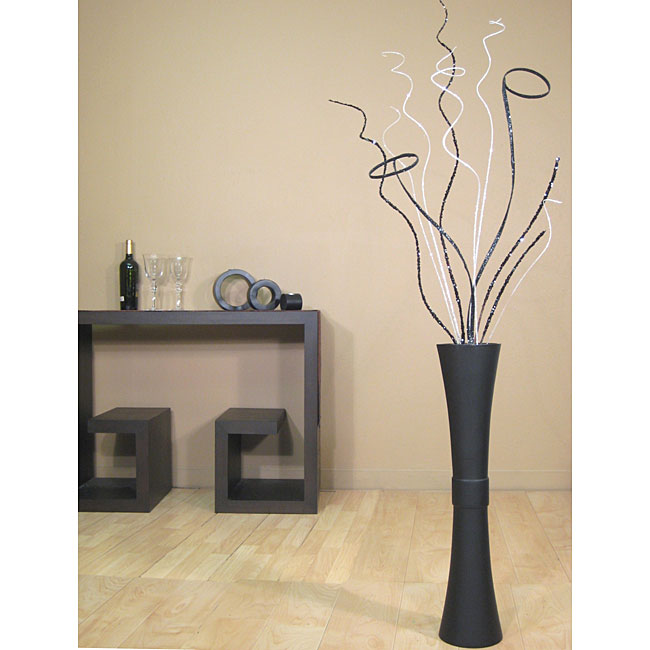 Silver Ting and Glitz with Fluted Floor Vase