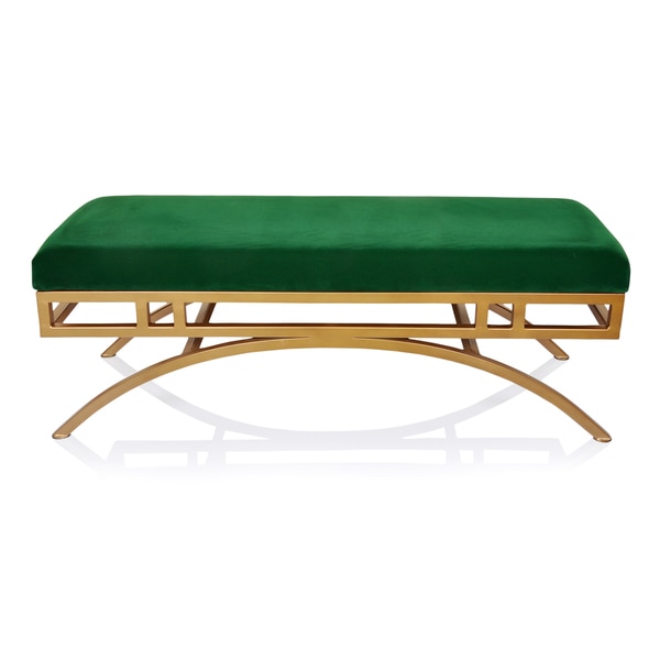 Ottoman/Bench with Antique-goldtone Frame