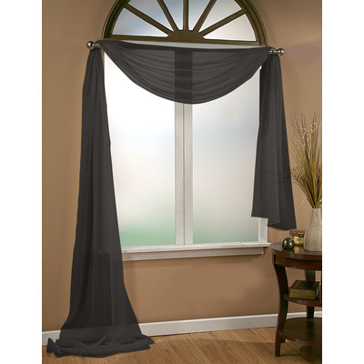 Aurora Sheer Window Scarf Polyester Curtain Valance 